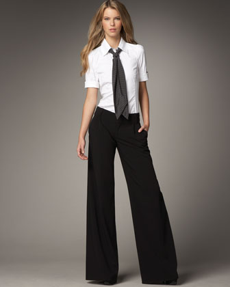 Riley Blouse with Tie Erica Wide Leg Pants Looks We Love: alice + olivias First Look At Spring  