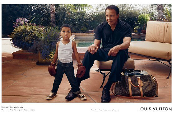 muhammad ali louis ad Looks We Love: Muhammad Ali & Grandson Pose For New Louis Vuitton Ad