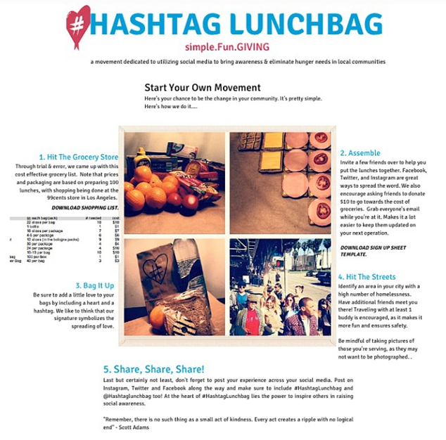 hashtaglunchbag Give Back: Join The #HashtagLunchbag Movement