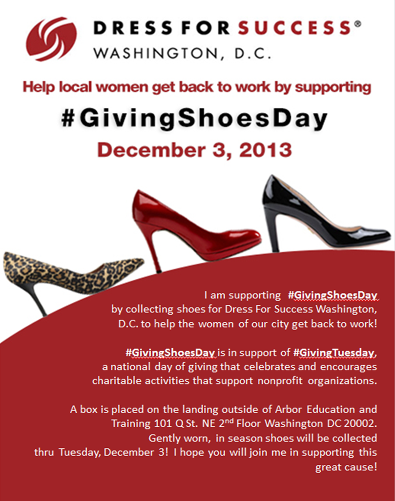 GivingShoesDay Give Back: Dress for Success #GivingShoesDay