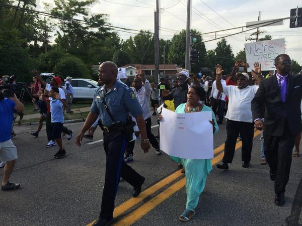 Officer Johnson Gentlemens Corner: Missouri Highway Patrol Capt. Ronald S. Johnson Takes Over Security In Ferguson