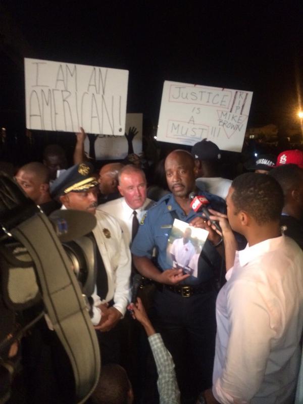 Officer johnson 2 Gentlemens Corner: Missouri Highway Patrol Capt. Ronald S. Johnson Takes Over Security In Ferguson